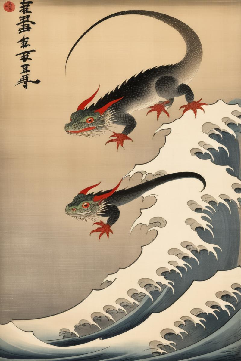 00179-3464230998-_lora_Ohara Koson Style_1_Ohara Koson Style - traditional japanese painting of a flying lizard over the ocean.png